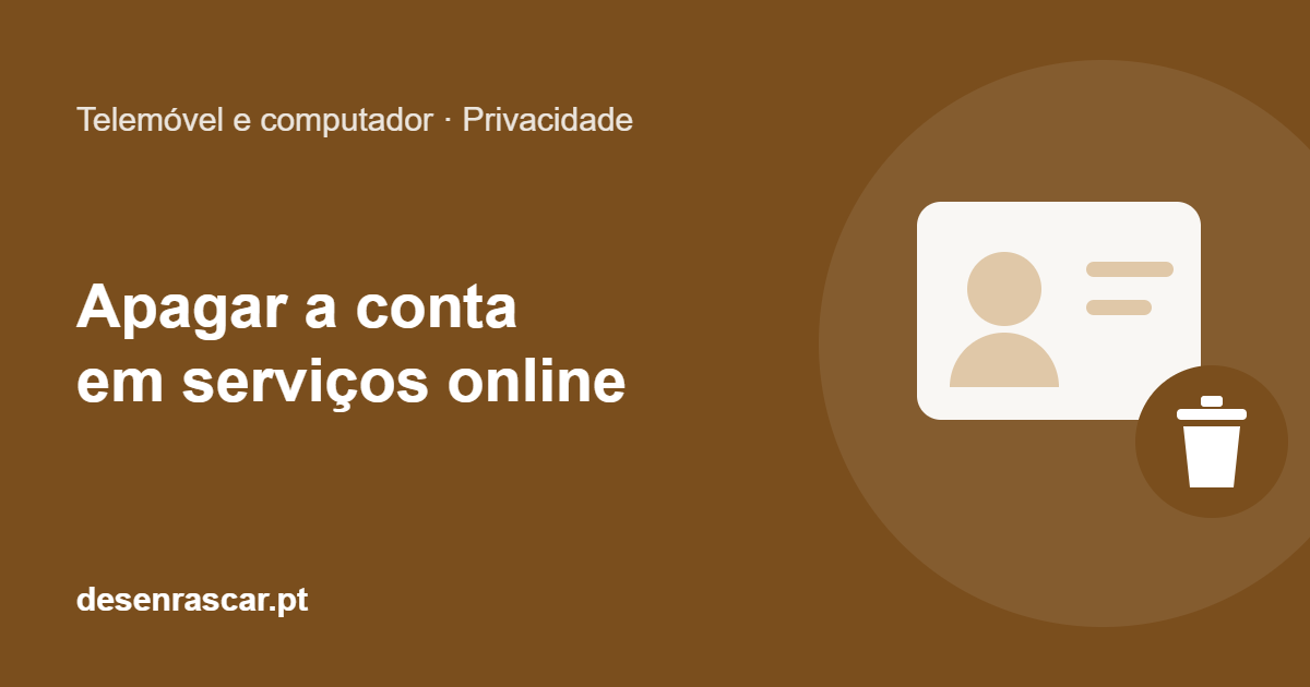 Ilustração: cartão de perfil de utilizador com um caixote do lixo