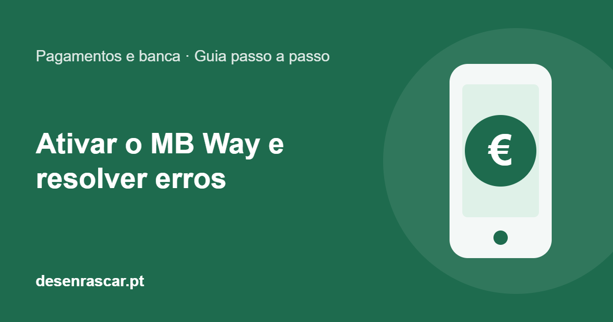 Ilustração: telemóvel com o símbolo do euro, representando a ativação do MB Way
