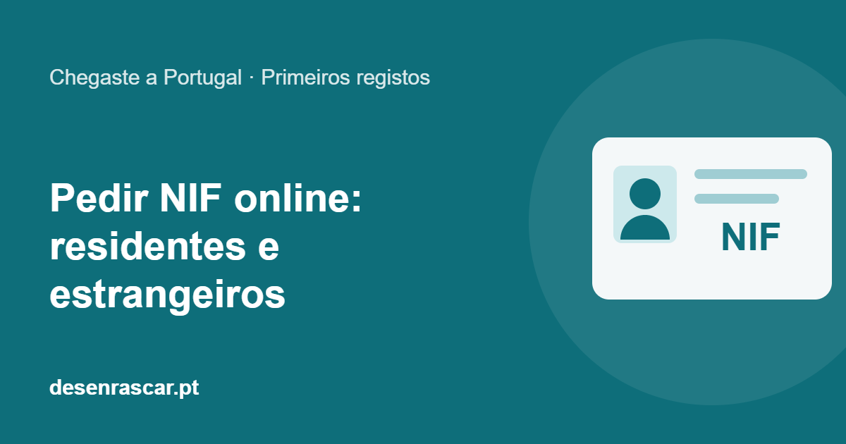 Ilustração: cartão de identificação com a sigla NIF, representando o pedido do número de contribuinte